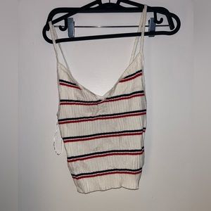 Kendall & Kylie striped rib knit tank top